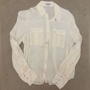 Express Ivory Collared Shirt